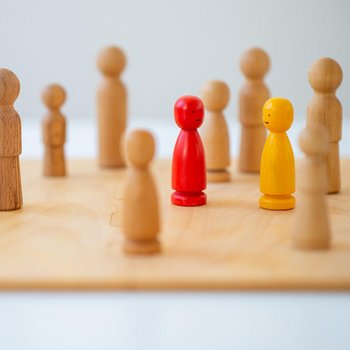 systemic board, family therapy, concept, psychotherapy wooden fi